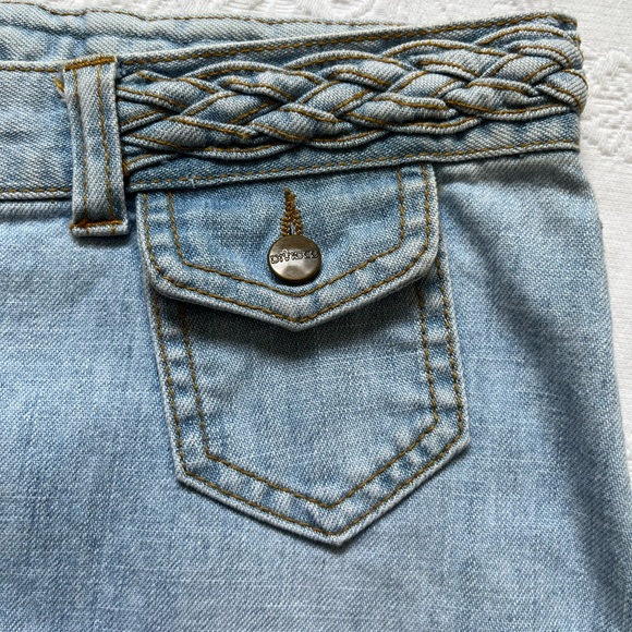 Vintage H&M Divided Y2K Denim Front Buttons A-Line Skirt Size 10 - Picture 3 of 15